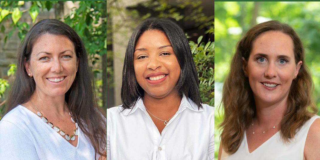 Catherine Conahan, Sabianca Delva, and Brittney van de Water in white tops